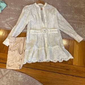 HEMANT & NANDITA White Mini Dress